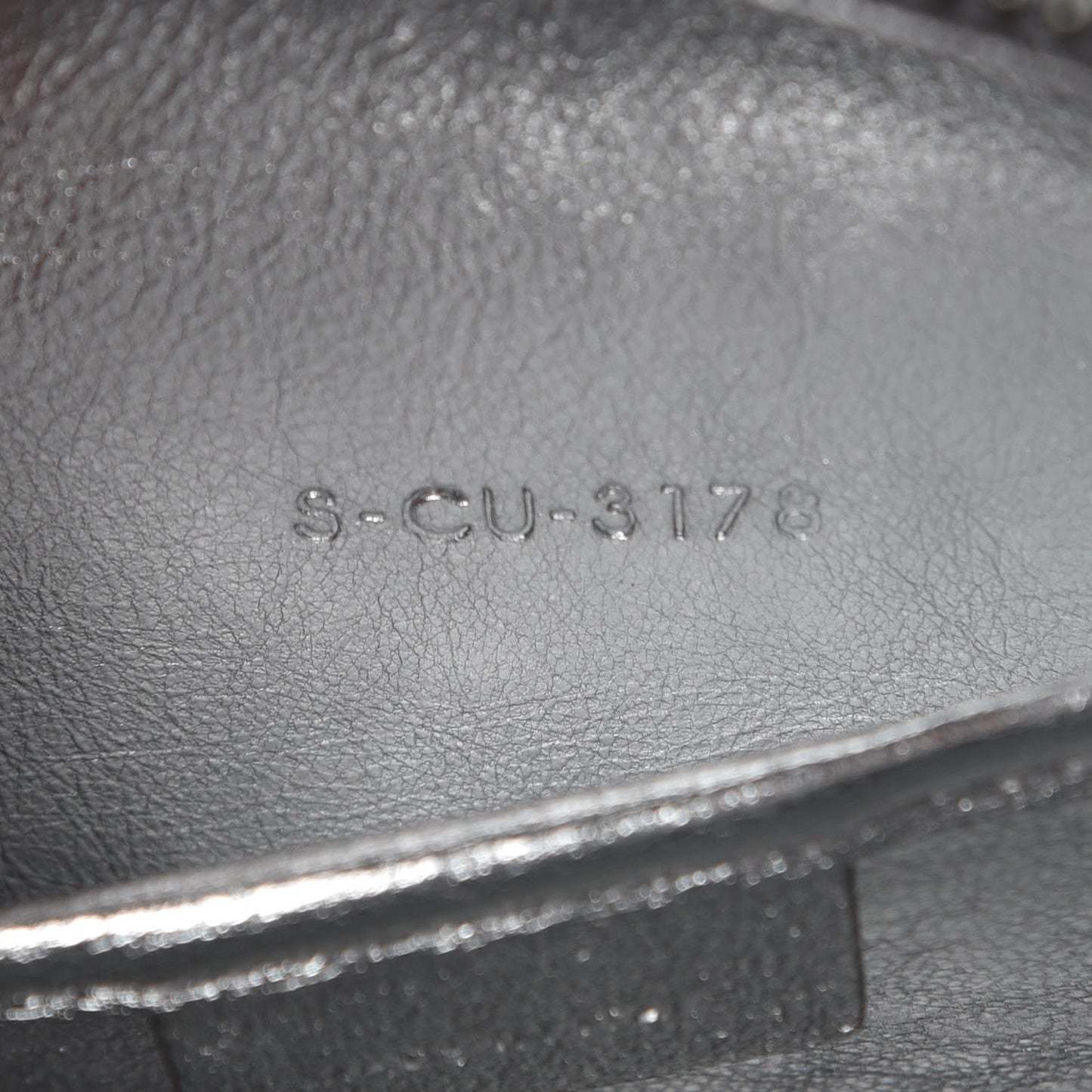 Laminated Lambskin Nano Luggage Silver