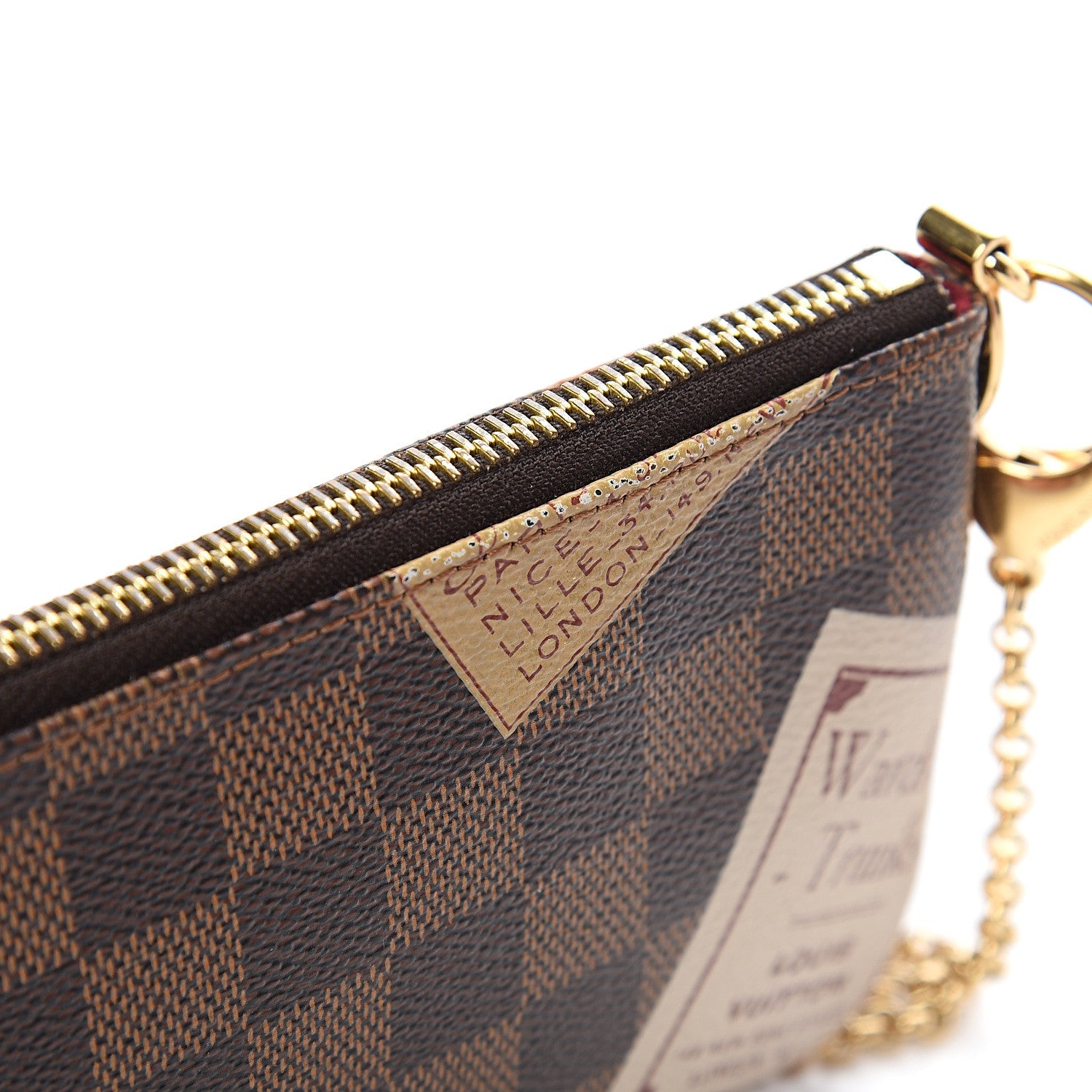 Louis Vuitton Damier Ebene Trunks Labels Pochette Milla MM 10 of 10