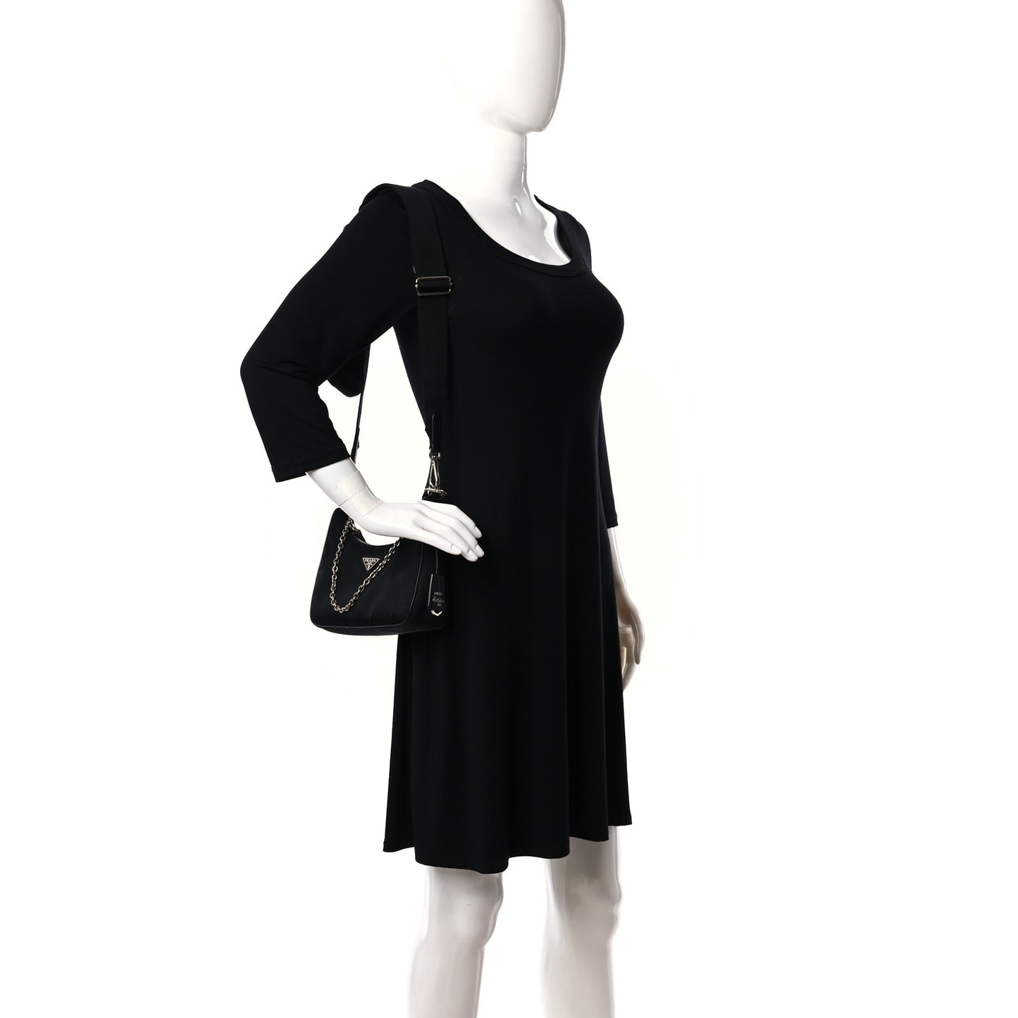 Saffiano Lux Re-Edition 2005 Shoulder Bag Black