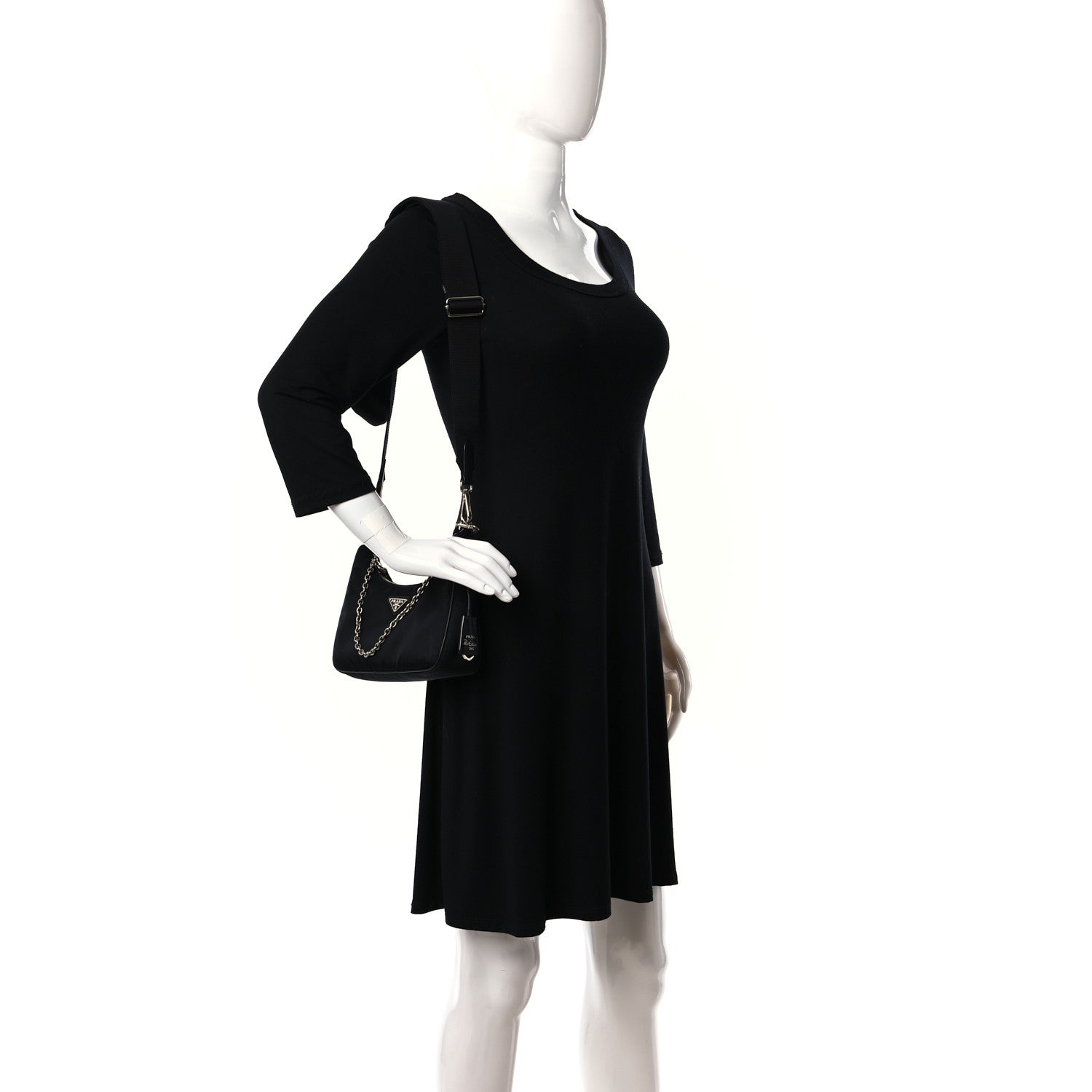 Prada Saffiano Lux Re-Edition 2005 Shoulder Bag Black 3 of 28