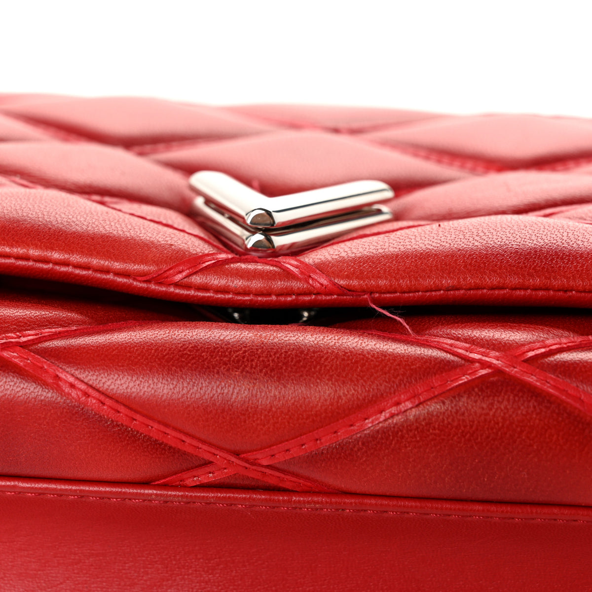 Louis Vuitton Lambskin Malletage GO-14 PM Red 10 of 11