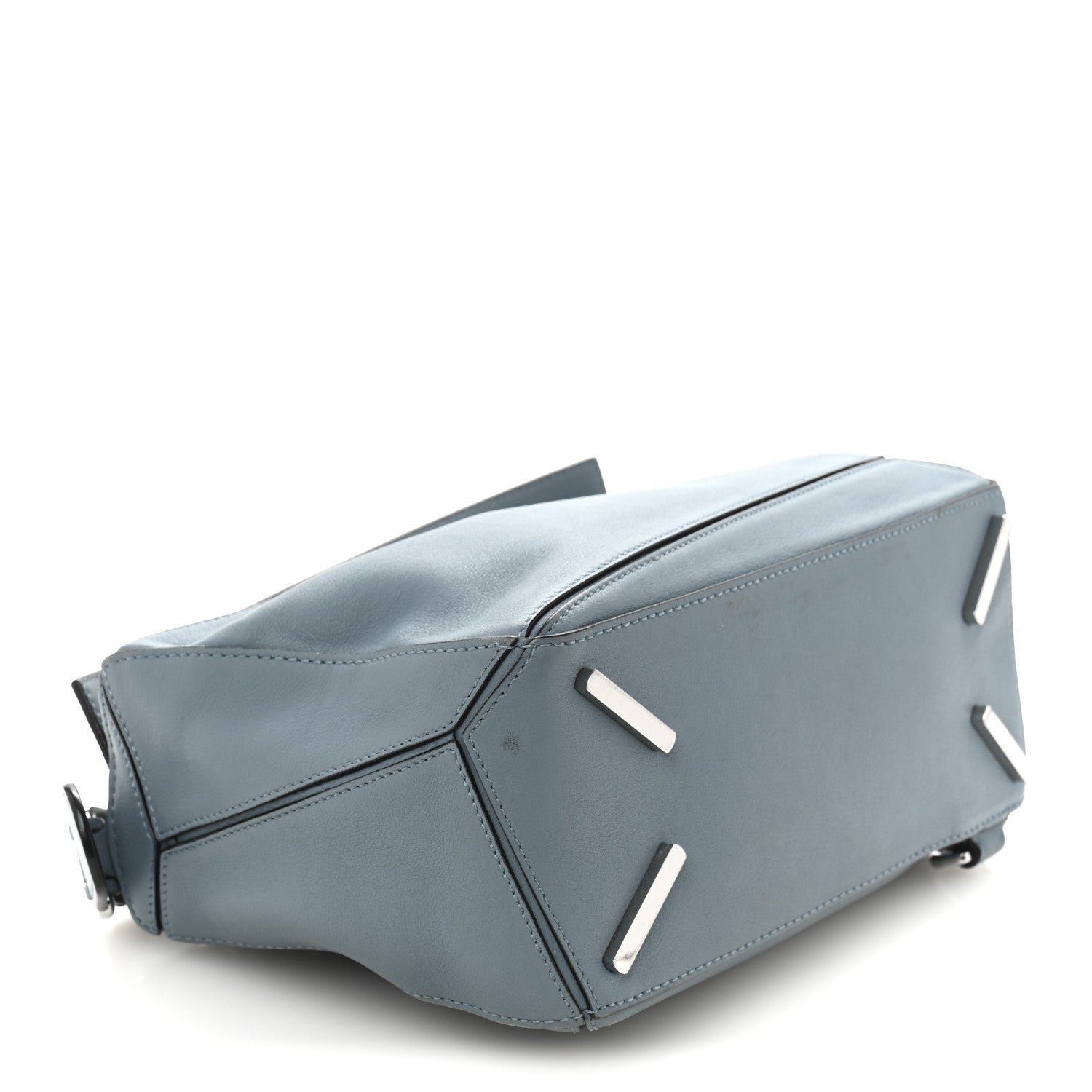 Loewe Calfskin Small Puzzle Bag Stone Blue 4 of 14