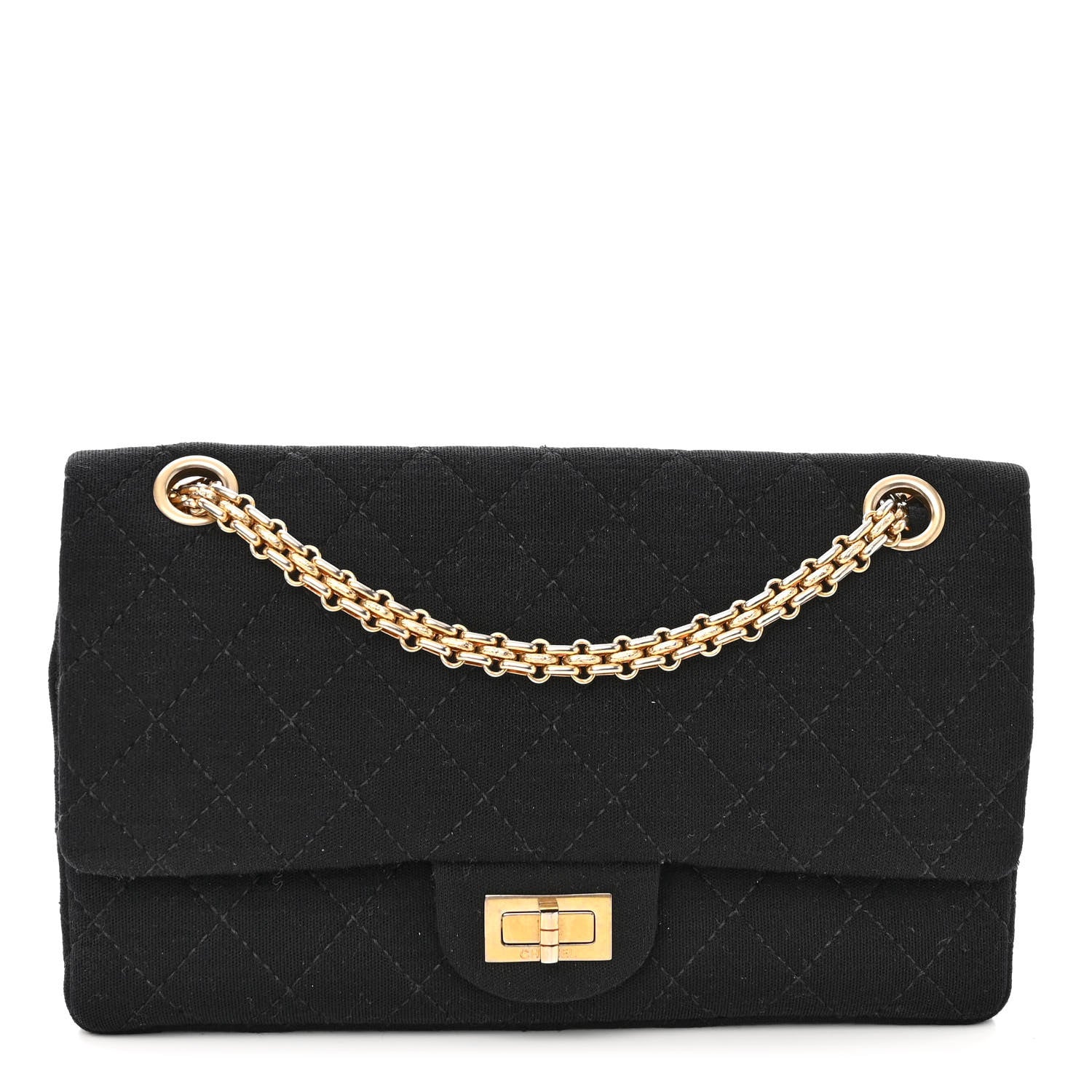 Chanel Jersey Quilted 2.55 Reissue 226 Flap Black 1 of 10