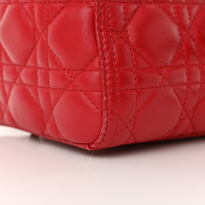 Christian Dior Lambskin Cannage Medium Lady Dior Red 12 of 15