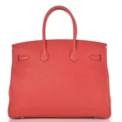 Hermes Taurillon Clemence Birkin 35 Bougainvillea 4 of 33