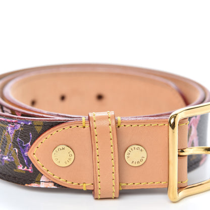 Louis Vuitton Monogram Watercolor Aquarelle Belt 95 38 Brown 6 of 8