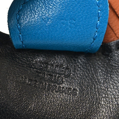 Hermes Milo Lambskin Grigri Rodeo Horse Bag Charm PM Black Bleu Saphir Gold 3 of 4