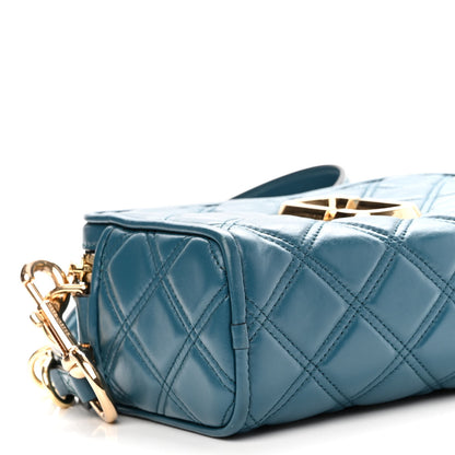 Marc Jacobs Natural Grain Calfskin Quilted The Softshot 21 Bag Blue 10 of 13