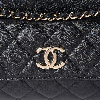 Chanel Caviar Quilted Small In & Out Camera Case Black 8 of 11