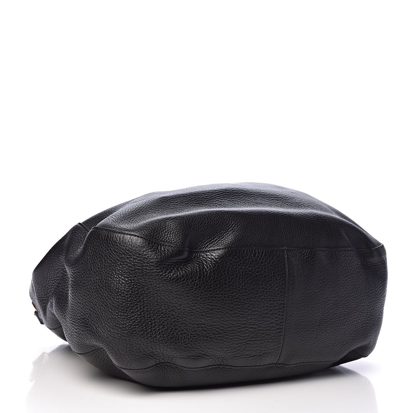 Pebbled Calfskin Medium Twill Shoulder Bag Black