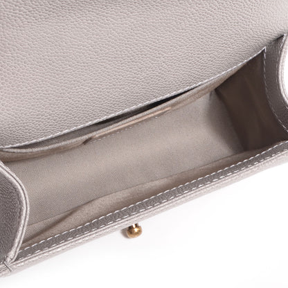 Chanel Caviar Quilted Small Boy Flap Light Grey 5 of 9