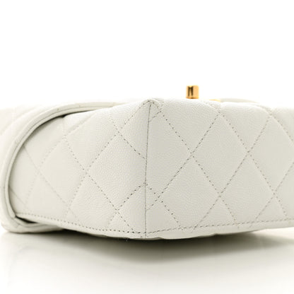 Chanel Caviar Quilted Handy Box Vanity Case White 9 of 11