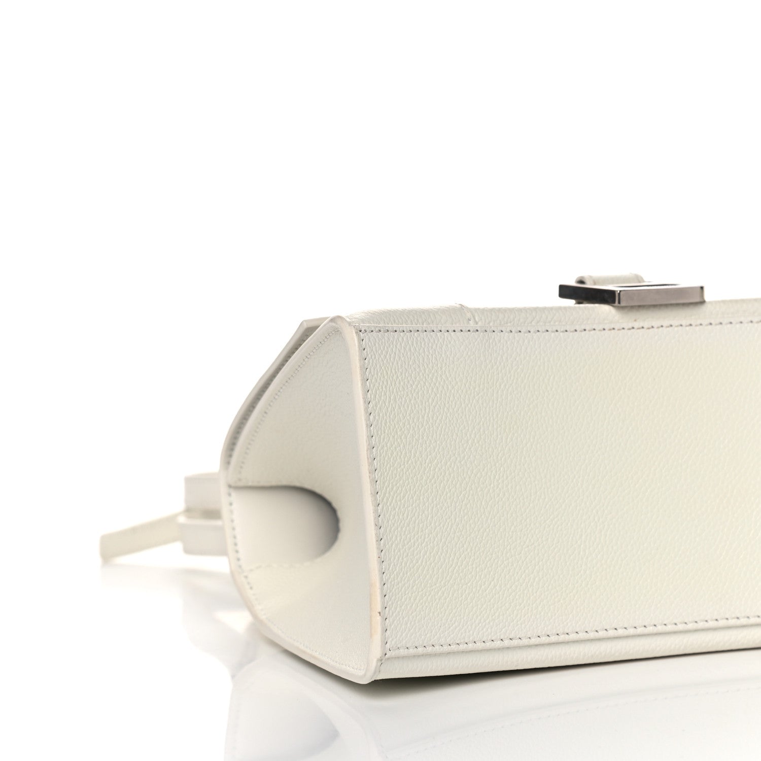 Balenciaga Grained Calfskin Small Hourglass Top Handle Bag White 9 of 12