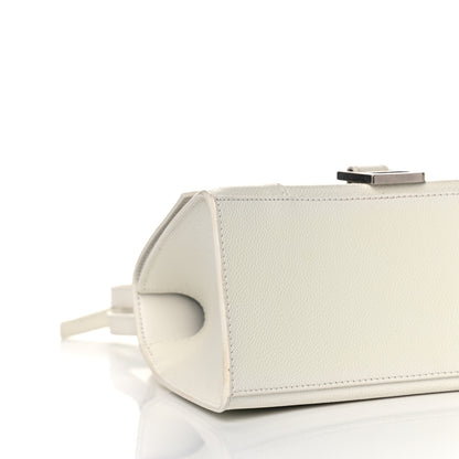 Balenciaga Grained Calfskin Small Hourglass Top Handle Bag White 9 of 12