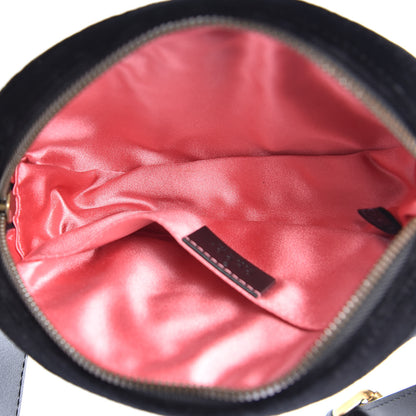 Gucci Velvet Matelasse Crystal Star GG Marmont Belt Bag 95 38 Black 5 of 9