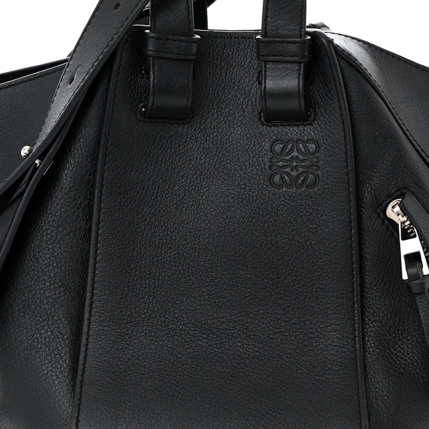 Calfskin Small Hammock Shoulder Bag Black