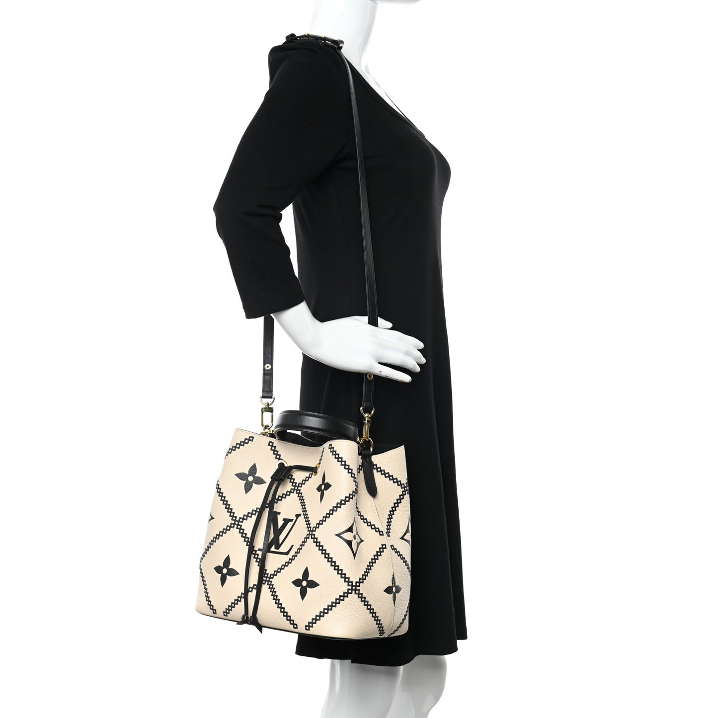 Empreinte Monogram Giant Broderies Neonoe MM Cream Black