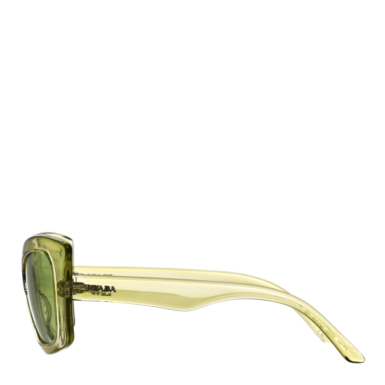 Prada Cat Eye Sunglasses SPR 19M Transparent Green 2 of 6