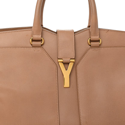 Saint Laurent Textured Calfskin Medium Cabas ChYc Beige 8 of 17