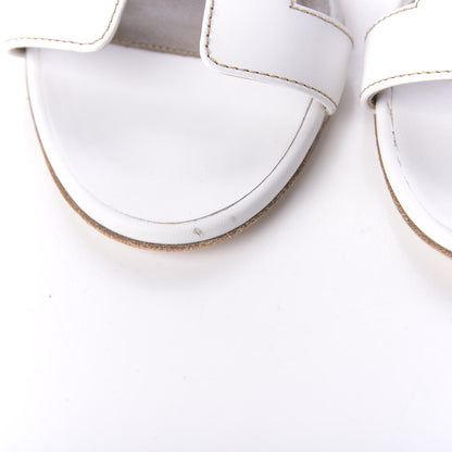 Hermes Calfskin Oasis Sandals 35.5 White 11 of 12
