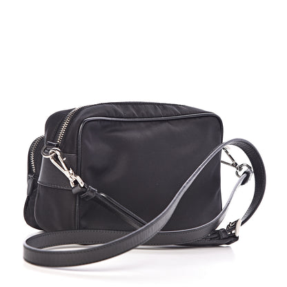Prada Nylon Saffiano Vela Double Zip Crossbody Bag Black 3 of 11
