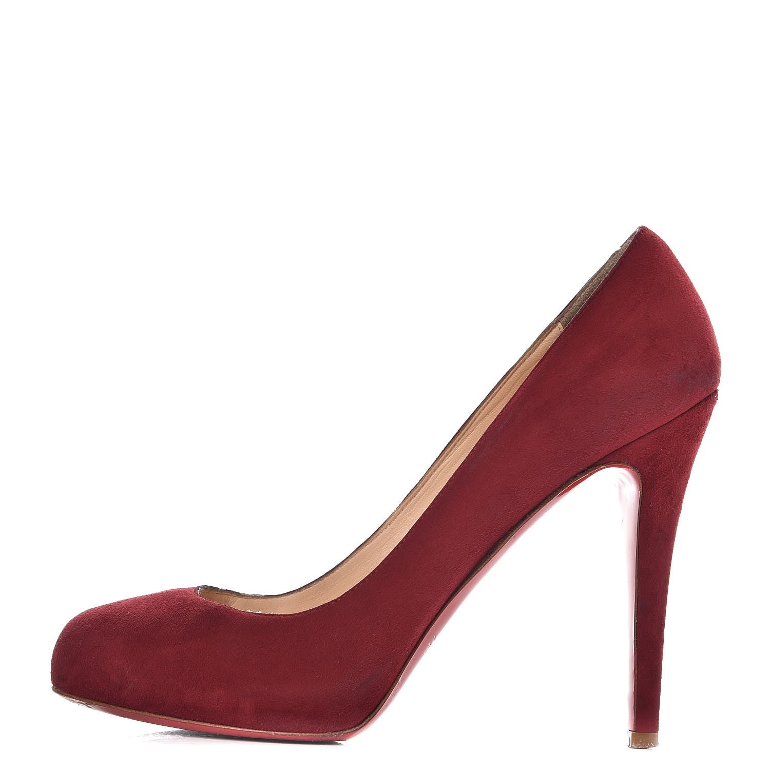 Christian Louboutin Suede Declic 120 Pumps 37 Dark Red 1 of 13