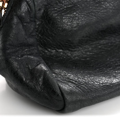 Balenciaga Agneau Giant 12 Rose Gold Hardware Pencil Case Black 14 of 14