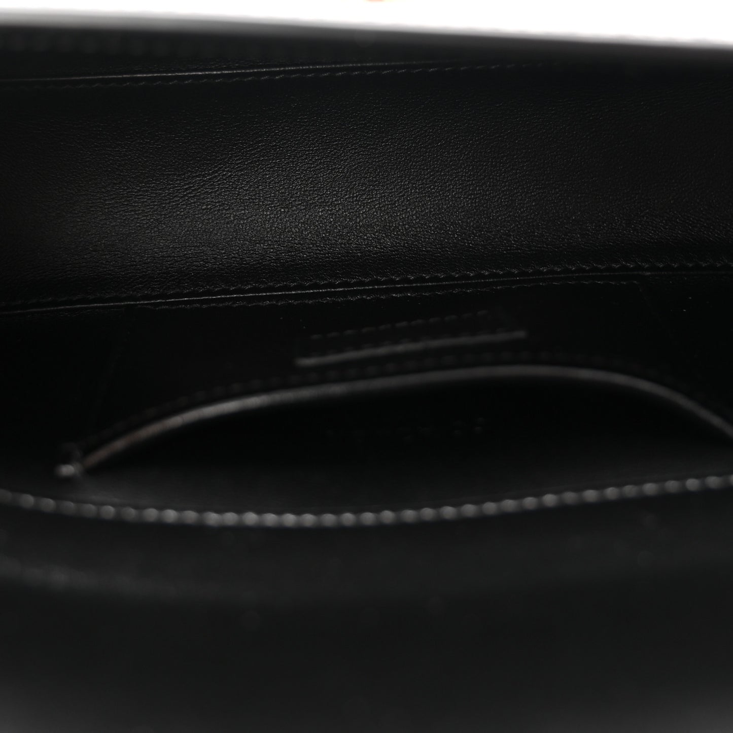 Shiny Calfskin Nano Pencil Bag Black
