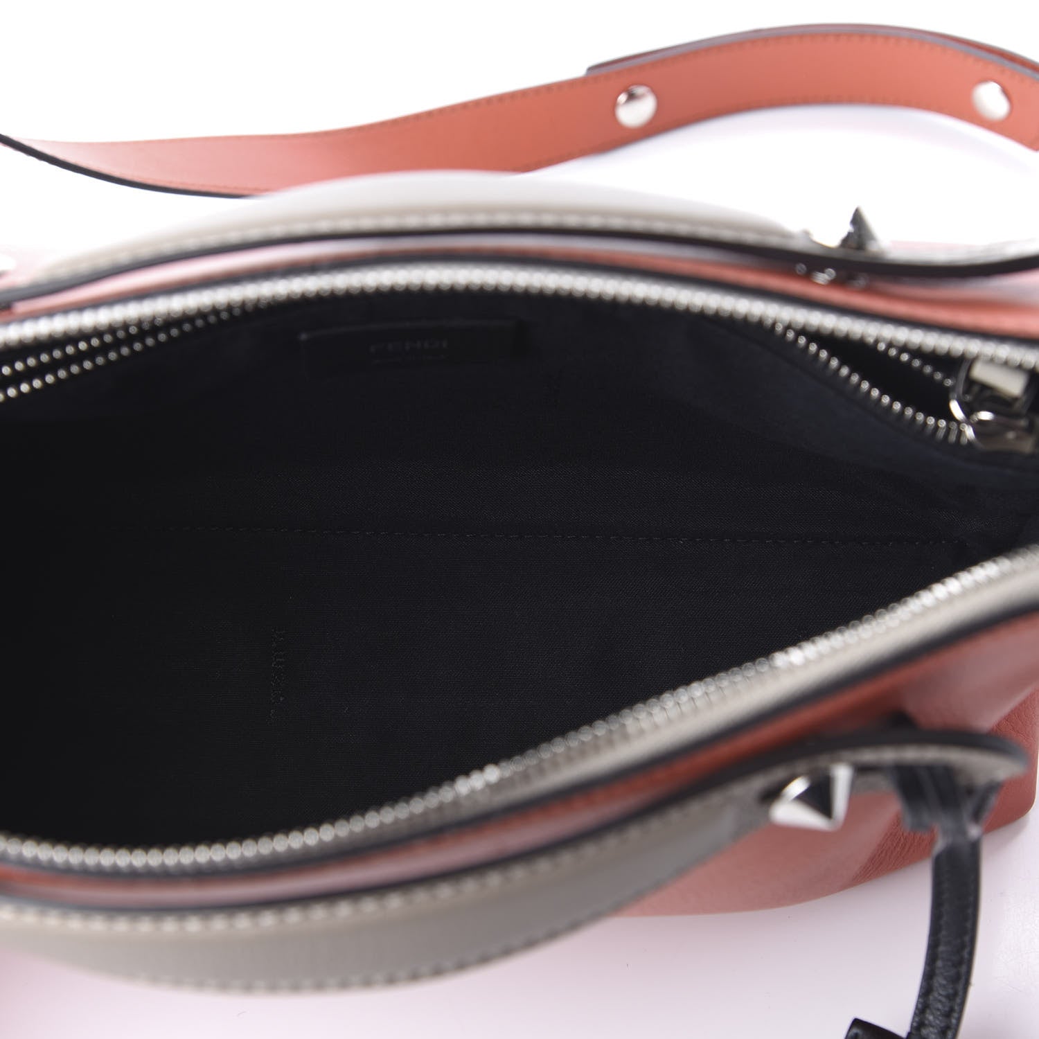 Fendi Vitello Dolce 4 Color Medium By The Way Boston Bag Pimento Black Multicolor 5 of 11