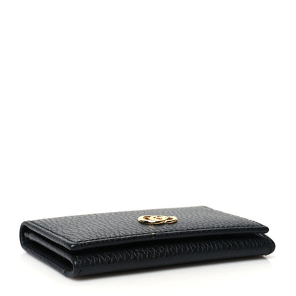 Gucci Pebbled Calfskin GG Marmont Card Case Black 4 of 11