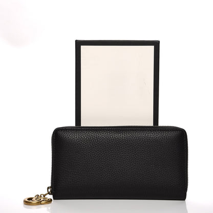 Gucci Cellarius Calfskin GG Marmont Charm Zip Around Wallet Black 8 of 8