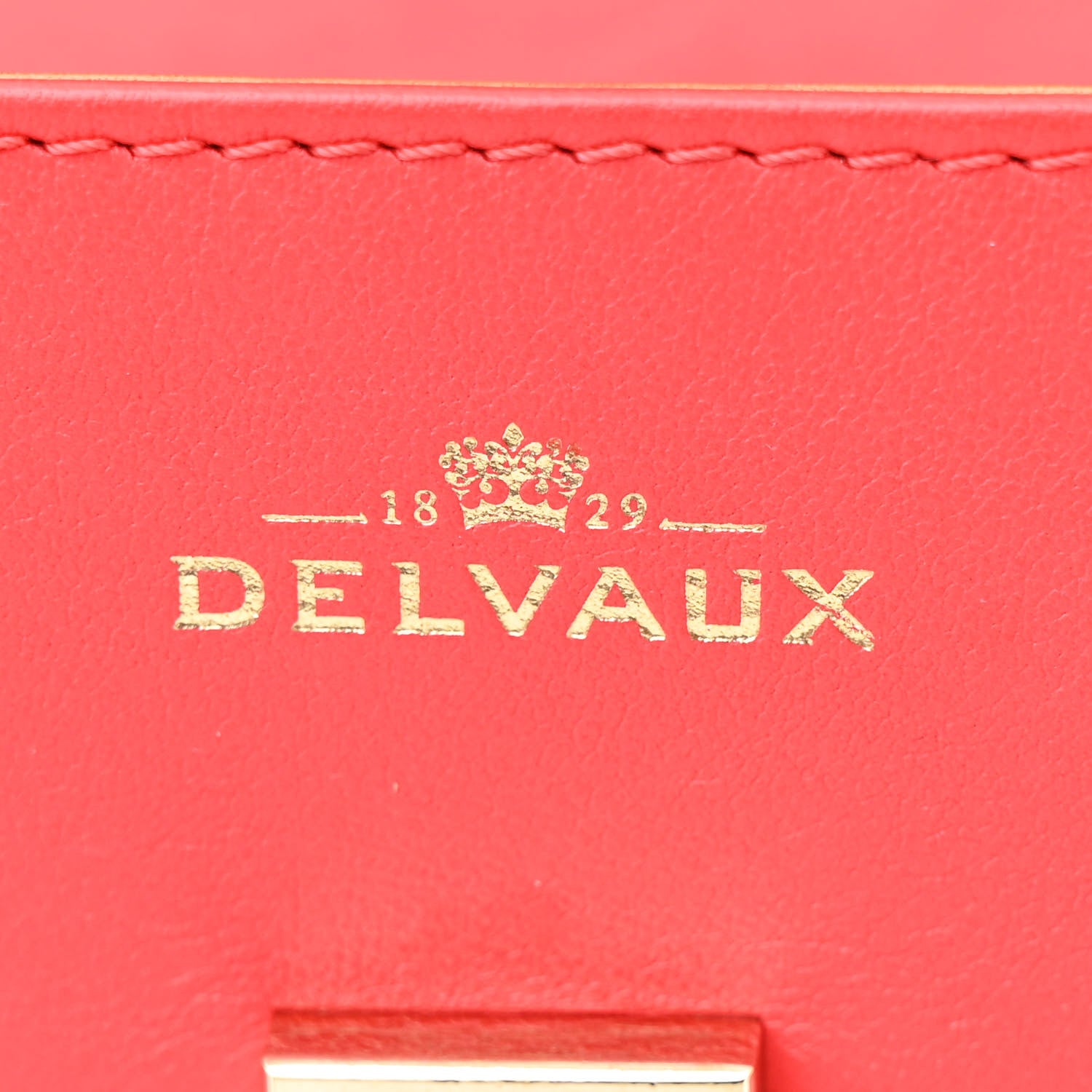Delvaux Calfskin MM Tempete Satchel Coral 7 of 15