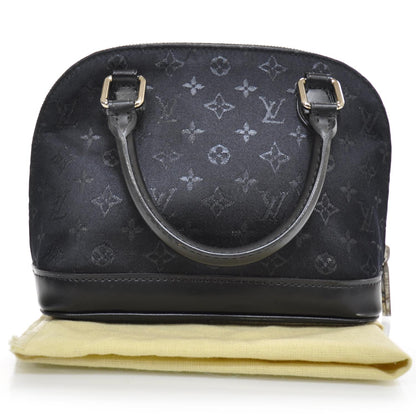 Louis Vuitton Satin Monogram Little Alma Black 2 of 9