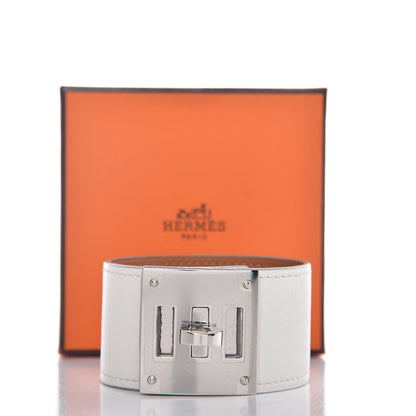 Hermes Swift Kelly Dog Bracelet T3 Blanc White 5 of 5