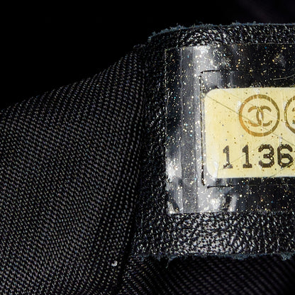 Chanel Coated Canvas Paris Biarritz Makeup Pouch Black 7 of 10