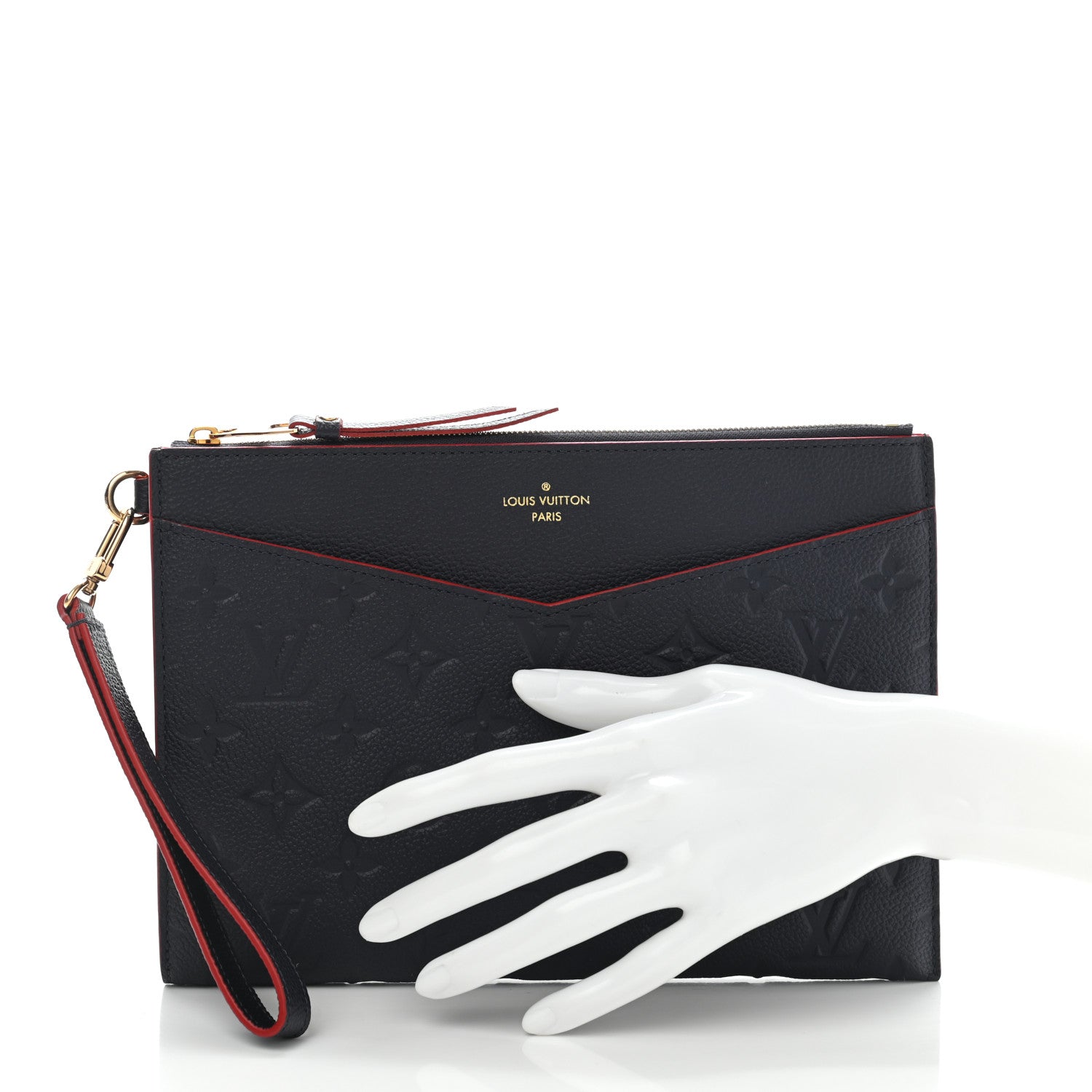 Louis Vuitton Empreinte Pochette Melanie MM Marine Rouge 2 of 8