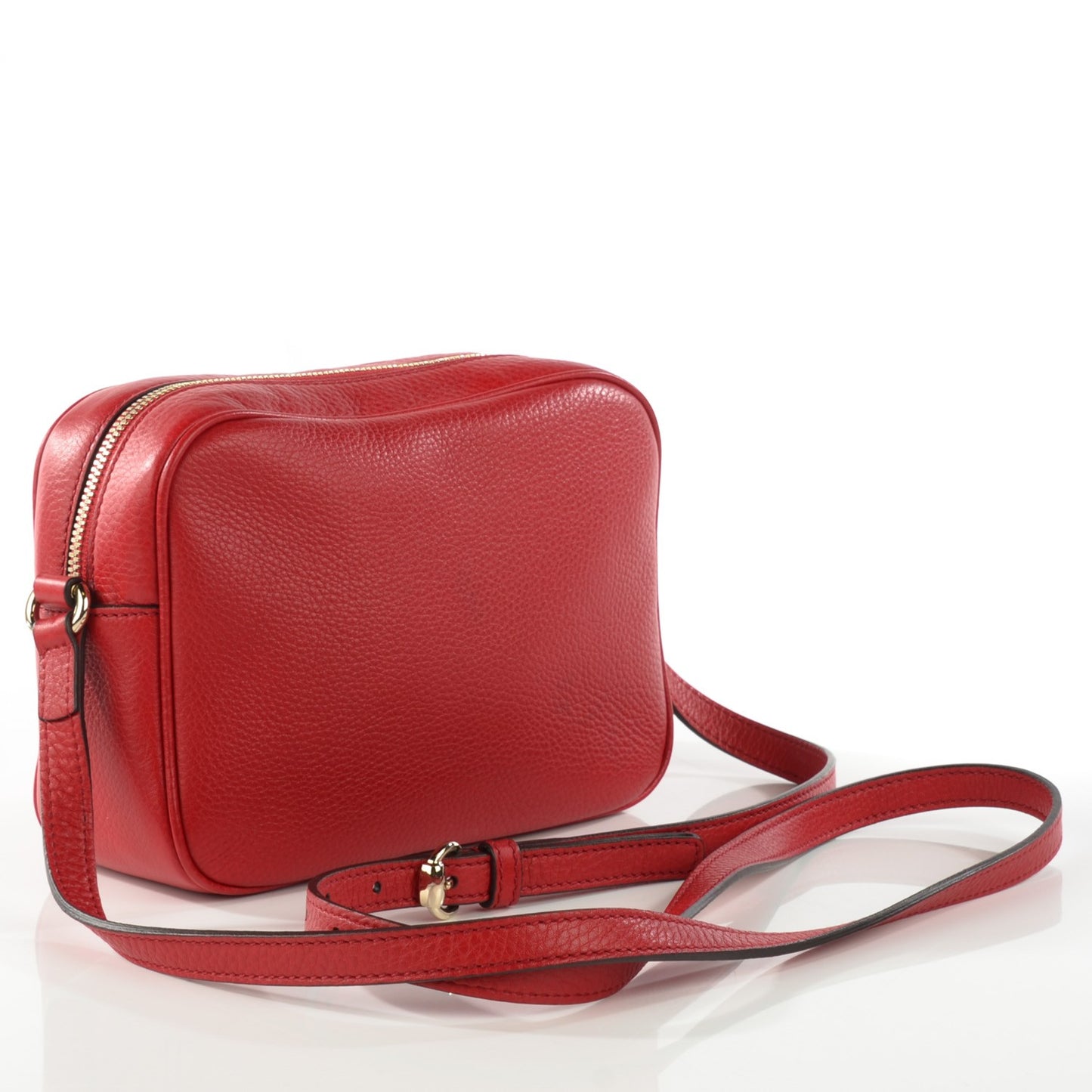 Pebbled Calfskin Small Soho Disco Bag Tabasco Red