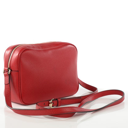 Gucci Pebbled Calfskin Small Soho Disco Bag Tabasco Red 3 of 7