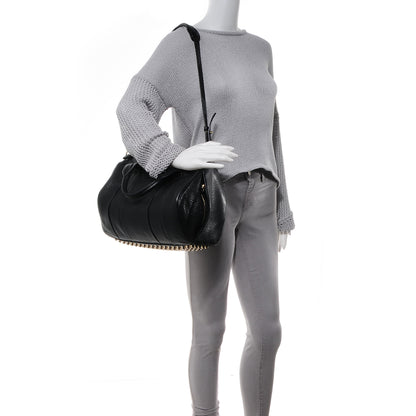 Alexander Wang Pebbled Leather Rocco Duffel Black Pale Gold Hardware 2 of 6