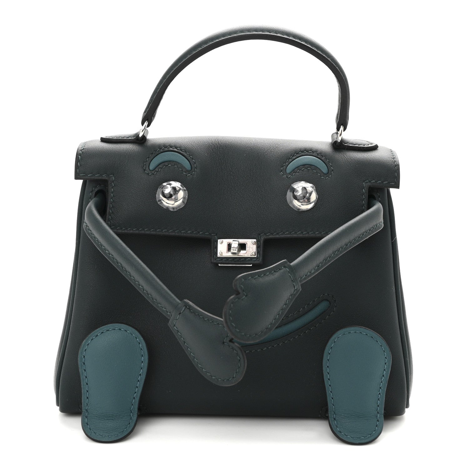 Hermes Swift Quelle Idole Kelly Doll Handbag Vert Cypress Vert Bosphore 2 of 21