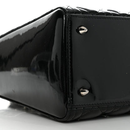 Christian Dior Patent Cannage Medium Lady Dior Black 9 of 10