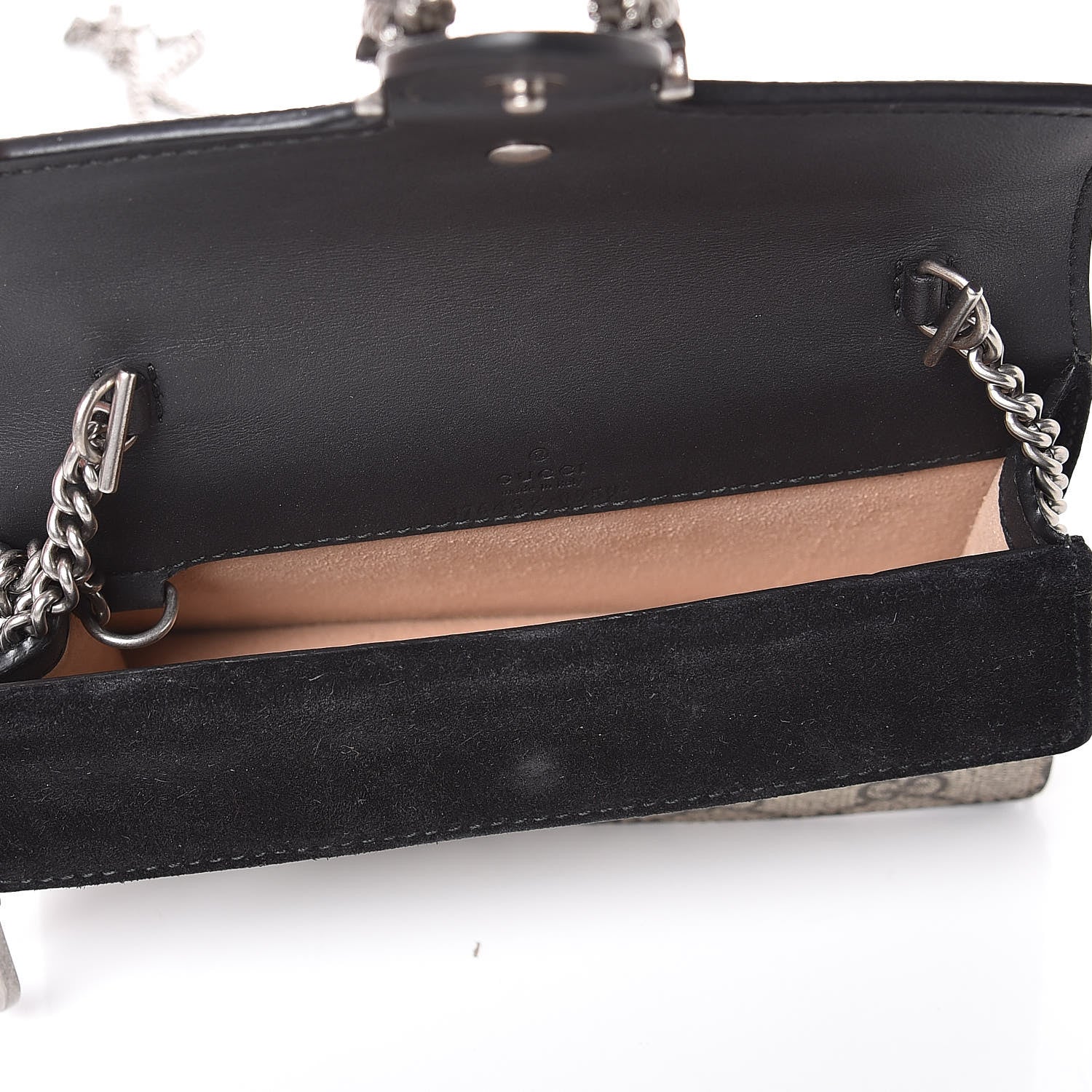 Gucci GG Supreme Monogram Super Mini Dionysus Shoulder Bag Black 6 of 8