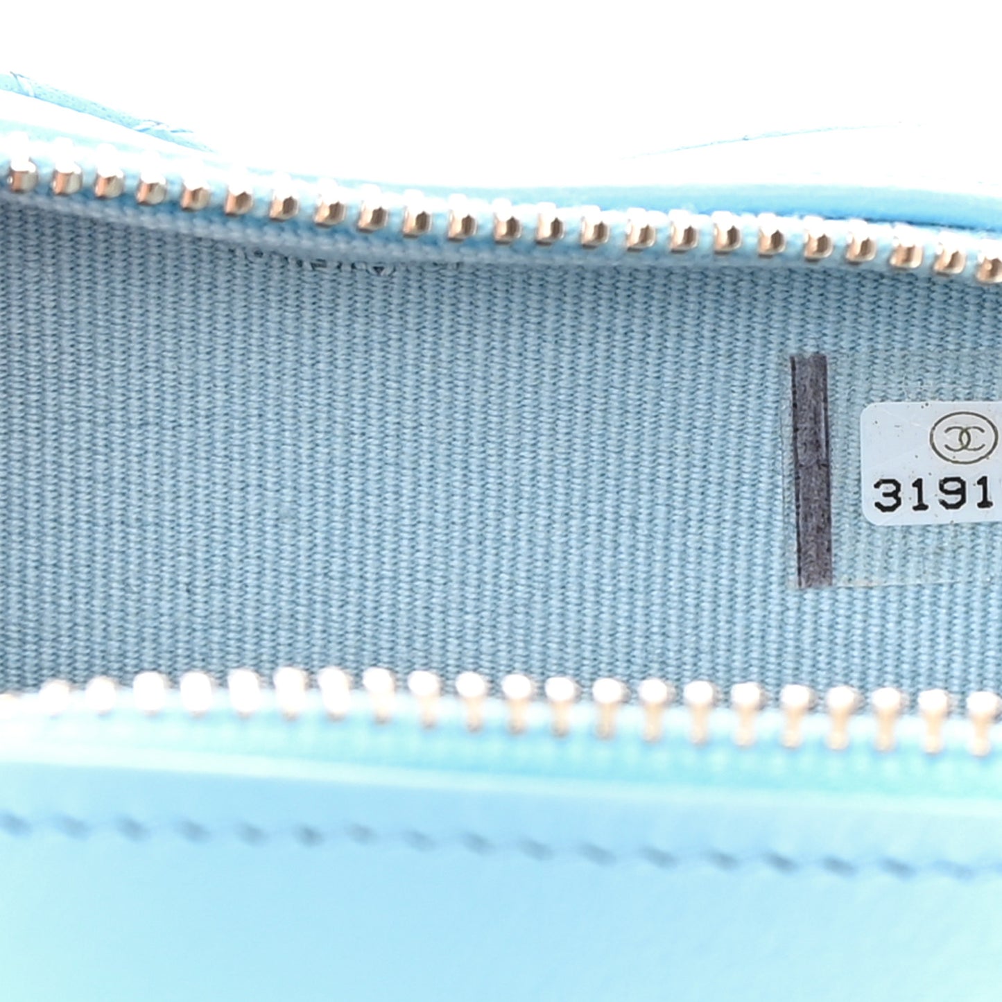 Lambskin Quilted CC In Love Heart Clutch With Chain Light Blue