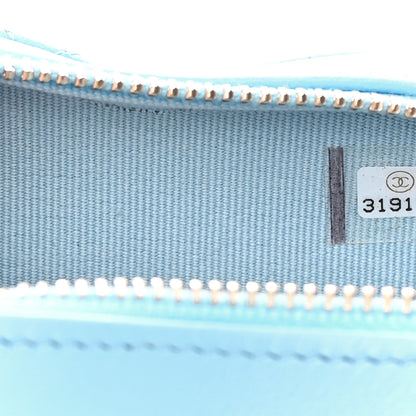 Chanel Lambskin Quilted CC In Love Heart Clutch With Chain Light Blue 7 of 12
