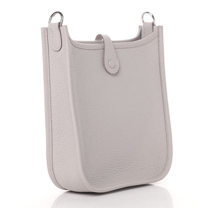 Hermes Taurillon Clemence Amazone Evelyne TPM Gris Perle Etain 3 of 9