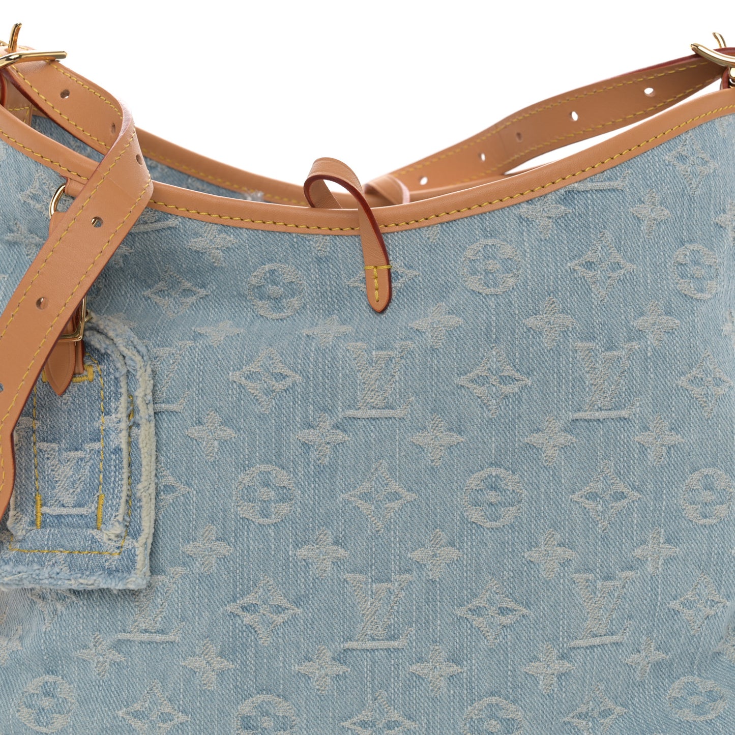 Monogram Denim CarryAll PM Sky Blue