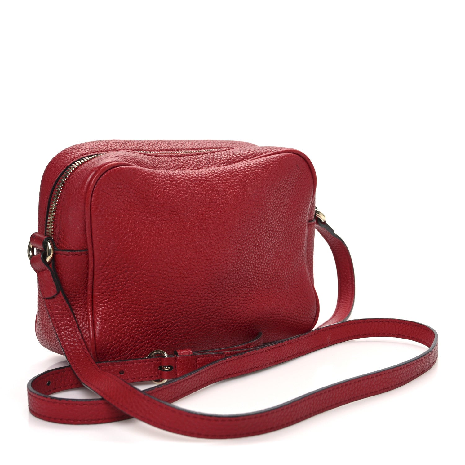 Gucci Pebbled Calfskin Small Soho Disco Bag Vibrant Red 2 of 11