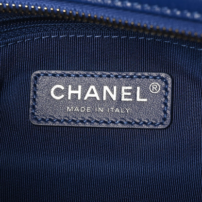 Chanel Aged Calfskin Quilted Medium Gabrielle Logo Hobo Blue 6 of 10