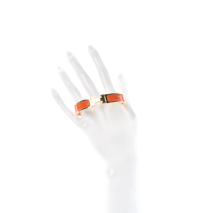 Hermes Enamel Narrow Clic Clac H Bracelet GM Orange 2 of 4