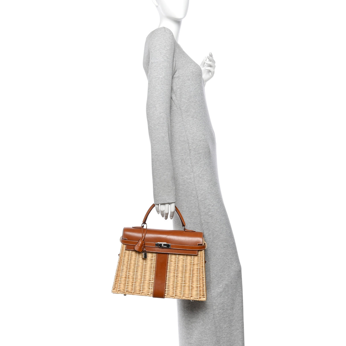 Hermes Wicker Barenia Picnic Kelly 35 Naturel Fauve 2 of 11